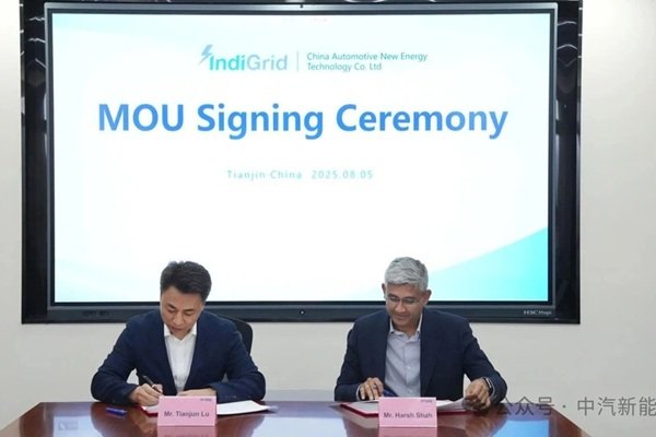 5GWh儲能系統產品!中汽新能與印度電網IndiGrid進一步合作