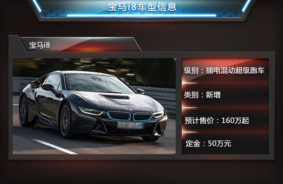 寶馬混動超跑-價格首次曝光 3倍于特斯拉