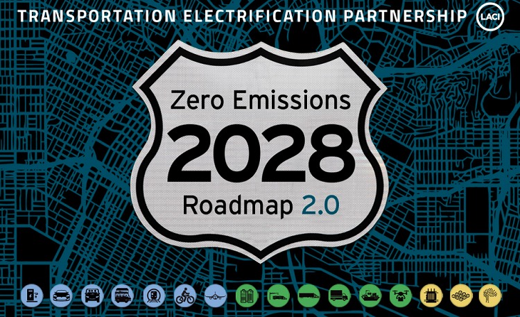 洛杉磯“2028年零排放指南”。圖片來源:Los Angeles Cleantech Incubator 洛杉磯“2028年零排放指南”。圖片來源:Los Angeles Cleantech Incubator