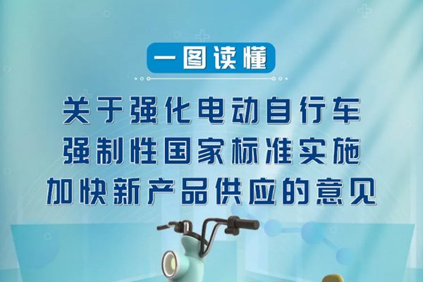一圖讀懂《關于強化電動自行車強制性國家標準實施 加快新產品供應的意見》