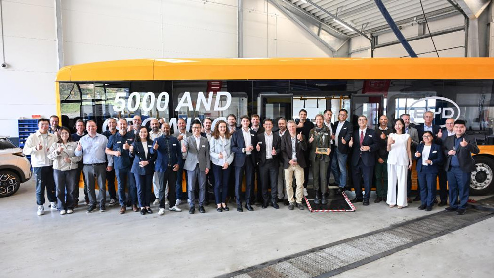 比亞迪歐洲第5000臺(tái)大巴下線 比亞迪歐洲第5000臺(tái)大巴下線