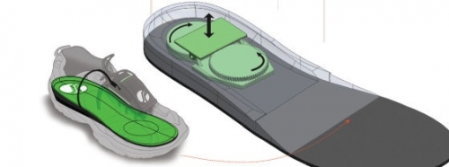 能充電的鞋墊 將踩地壓力轉化為電能儲存 能充電的鞋墊 將踩地壓力轉化為電能儲存