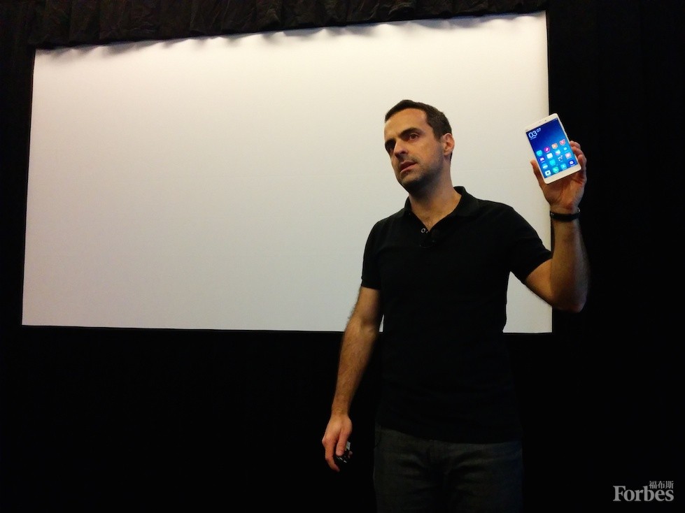 中國智能手機制造商小米國際業務副總裁雨果?巴拉