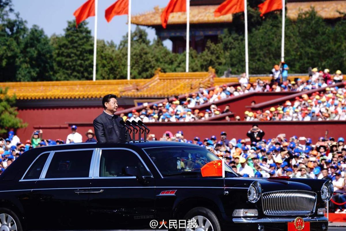 勝利日大閱兵:習近平坐國產紅旗車檢閱部隊 勝利日大閱兵:習近平坐國產紅旗車檢閱部隊