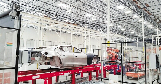 Karma美國莫雷諾谷生產基地車身車間生產線調試現場 Karma美國莫雷諾谷生產基地車身車間生產線調試現場