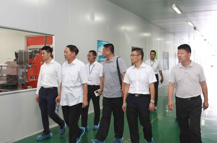 新能源汽車生產現場，領導們對汽車性能與參數作深入咨詢