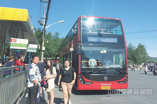 在北京運營的新能源公交車 在北京運營的新能源公交車