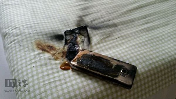 國行三星Note7第七次起火：依然電池部位