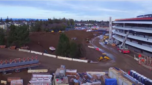 蘋果Campus 2 飛船總部4K無人機捕捉禮堂鏡頭 蘋果Campus 2 飛船總部4K無人機捕捉禮堂鏡頭