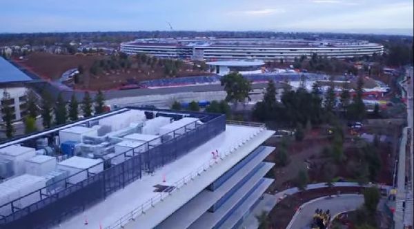 蘋果Campus 2 飛船總部4K無人機捕捉禮堂鏡頭 蘋果Campus 2 飛船總部4K無人機捕捉禮堂鏡頭