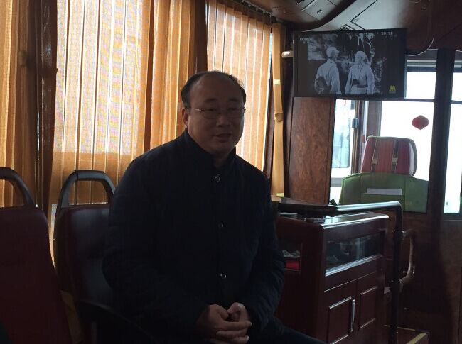 河北保定市公共交通總公司技術設備部部長曹春廣接受采訪