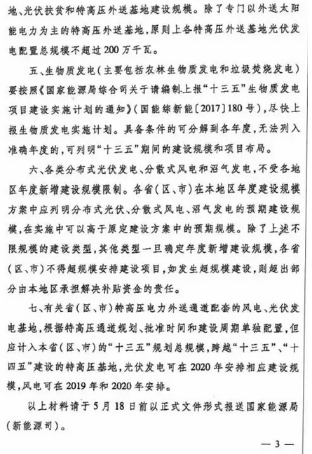 國家能源局要求各地報送可再生能源“十三五”年度新增建設規模 國家能源局要求各地報送可再生能源“十三五”年度新增建設規模
