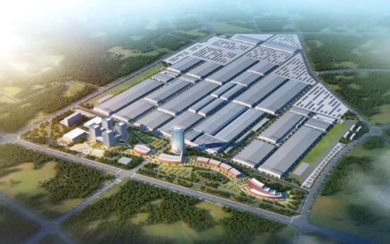 銀隆新能源產業園和全國總部擬規劃效果圖