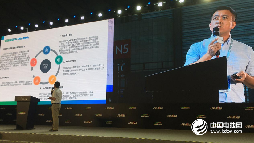 ▲全球新能源汽車大會天臣新能源專場演講