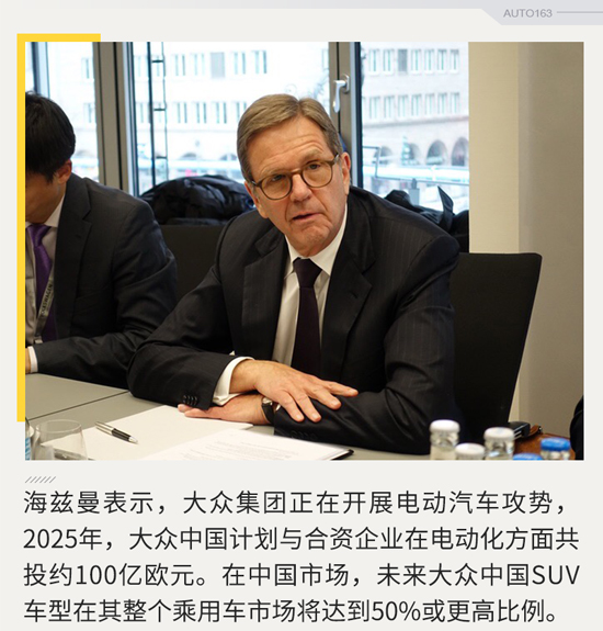 海茲曼:SUV車型將占50% 40款新能源車8年內國產