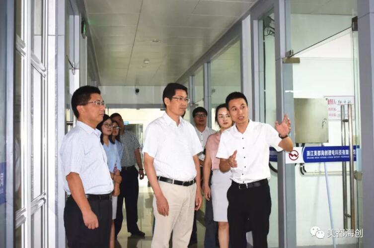 紹興市副市長丁如興一行調研美都海創 深入了解鋰電上下游產業鏈