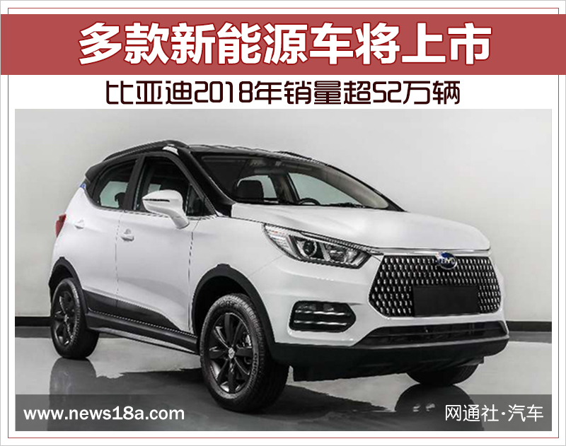比亞迪2018年銷量超52萬輛 多款新能源車將上市 比亞迪2018年銷量超52萬輛 多款新能源車將上市