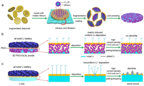 中國科大仿硅藻土多級結構研制高性能固態(tài)鋰電池復合負極