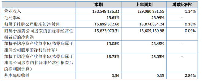 中天新能2020年主要會計數(shù)據(jù)（單位：元）