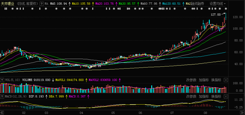 鹽湖提鋰概念全線爆發 天齊鋰業盤中股價再創新高 鋰鹽還能漲? 鹽湖提鋰概念全線爆發 天齊鋰業盤中股價再創新高 鋰鹽還能漲?