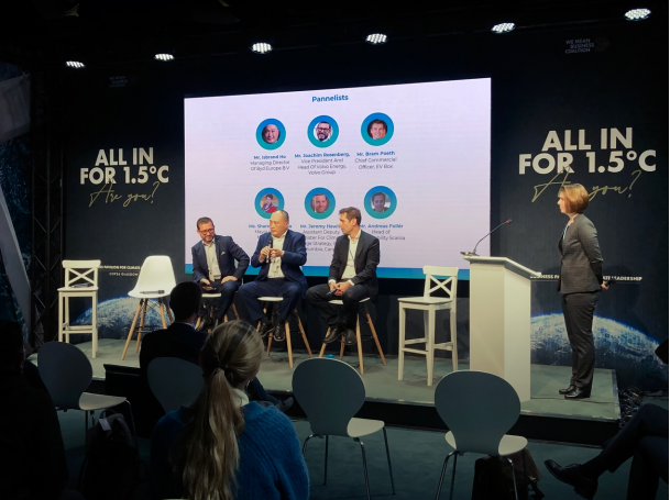 比亞迪歐洲有限責任公司商用車業務中心總經理何一鵬在“Without it Nothing Moves”活動上發言