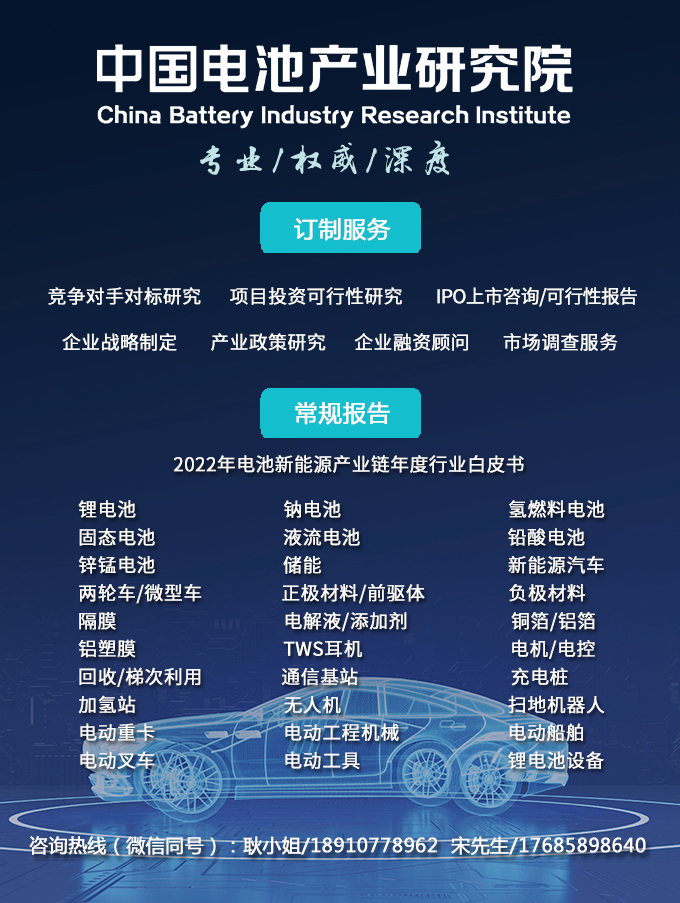 2022年電池新能源產業鏈行業白皮書詳細名單出爐 2022年電池新能源產業鏈行業白皮書詳細名單出爐