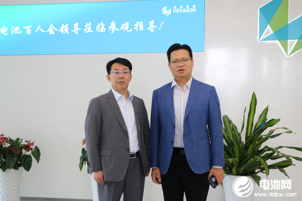中關(guān)村新型電池技術(shù)創(chuàng)新聯(lián)盟秘書長于清教一行參觀考察海克斯康制造智能