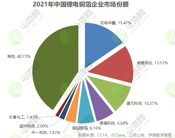 2021年中國鋰電銅箔企業(yè)市場份額