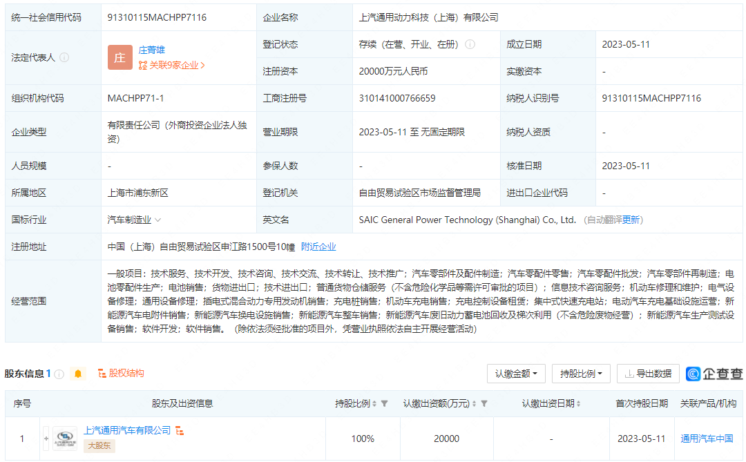 上汽通用動力科技(上海)有限公司 上汽通用動力科技(上海)有限公司