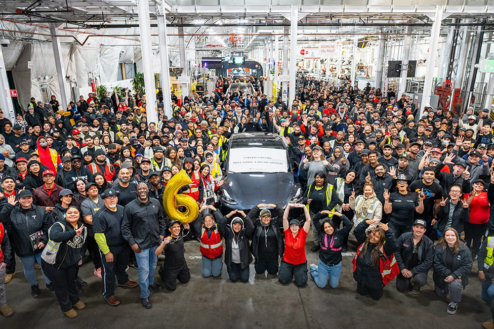 全球第600萬輛特斯拉在弗里蒙特工廠正式下線