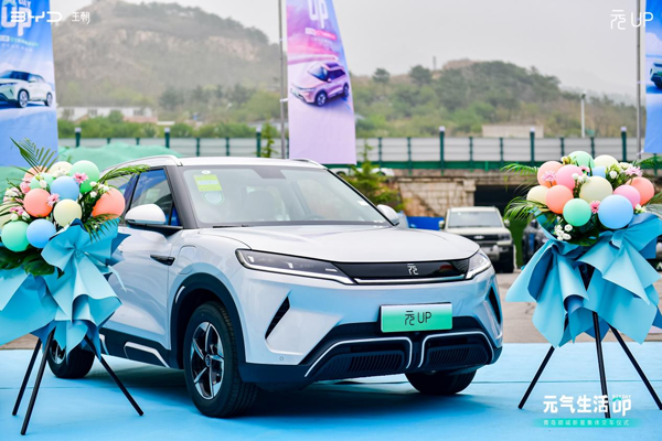 比亞迪總裁王傳福為元UP車主交車,這波車主排面拉滿! 比亞迪總裁王傳福為元UP車主交車,這波車主排面拉滿!