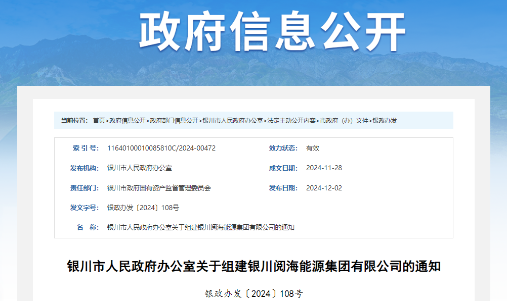 銀川閱海能源集團有限公司